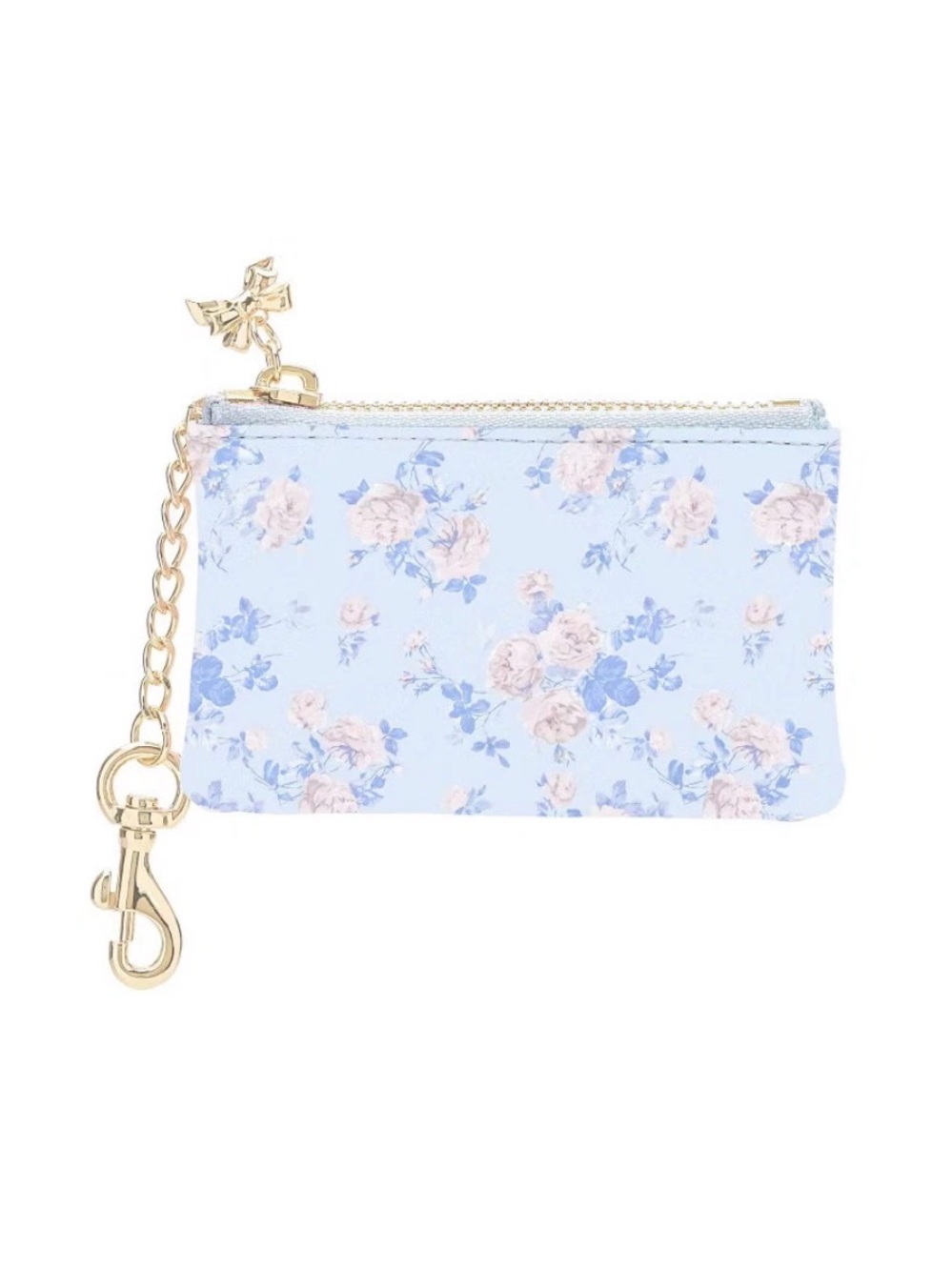 LoveShackFancy – Case-Mate Everblooming Rosettes Printed PU Zipper Coin Pouch